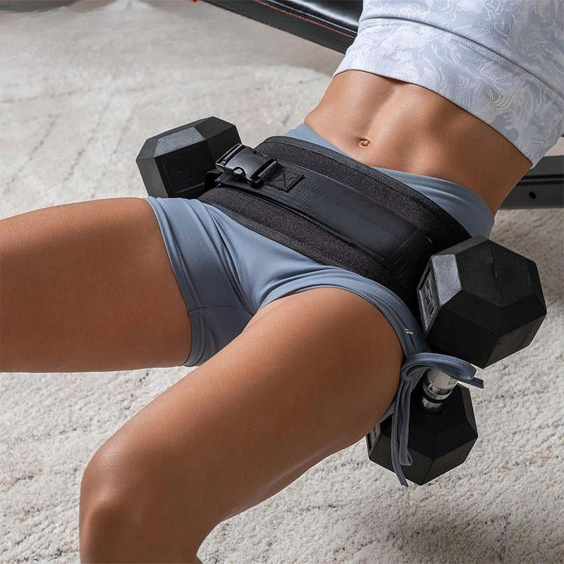 Hip Thrust Adjustable Resistance Weight Belt for Home Workouts, Kettlebell Training & Butt Shaping with Extra Cushioning and Adjustable Resistance Equipment. Resistance Exercise Manual Push-Pull Roller Dumbbell