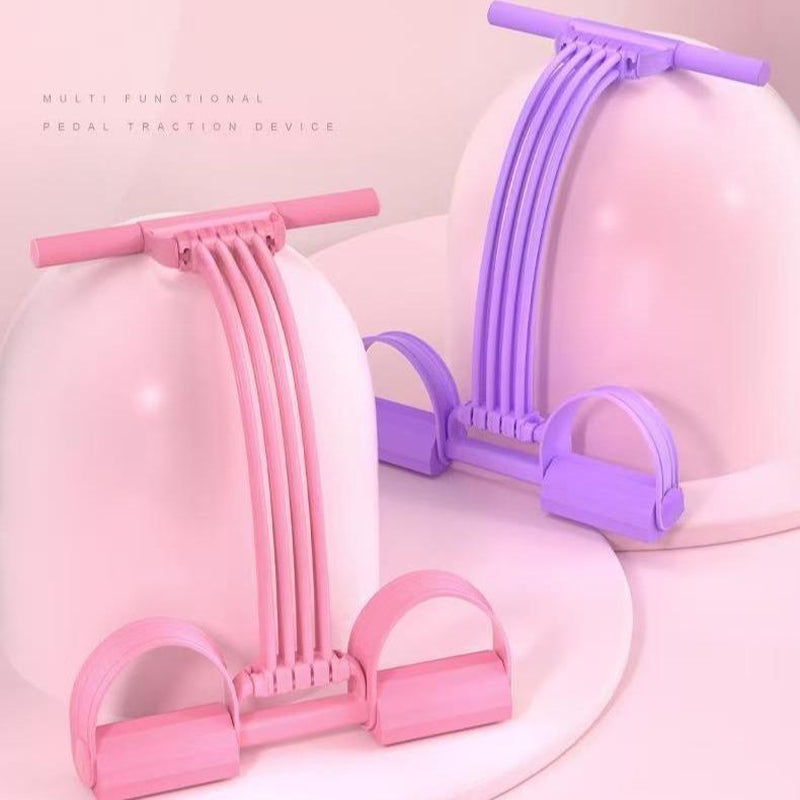 Multifunction Tension Rope, 8-Tube Elastic Yoga Pedal Puller Resistance Band, Elastic Pull Rope Fitness, Full-Body Workout Athome Gym, Exercise Sit-Up, Yoga, Abdominal Training