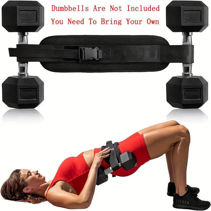 Hip Thrust Adjustable Resistance Weight Belt for Home Workouts, Kettlebell Training & Butt Shaping with Extra Cushioning and Adjustable Resistance Equipment. Resistance Exercise Manual Push-Pull Roller Dumbbell