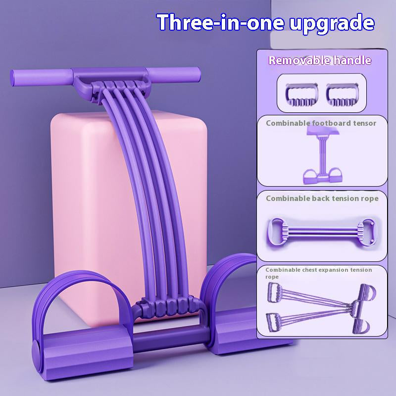 Multifunction Tension Rope, 8-Tube Elastic Yoga Pedal Puller Resistance Band, Elastic Pull Rope Fitness, Full-Body Workout Athome Gym, Exercise Sit-Up, Yoga, Abdominal Training