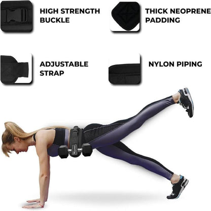 Hip Thrust Adjustable Resistance Weight Belt for Home Workouts, Kettlebell Training & Butt Shaping with Extra Cushioning and Adjustable Resistance Equipment. Resistance Exercise Manual Push-Pull Roller Dumbbell