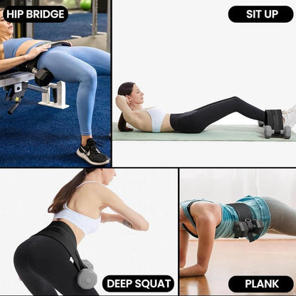 Hip Thrust Adjustable Resistance Weight Belt for Home Workouts, Kettlebell Training & Butt Shaping with Extra Cushioning and Adjustable Resistance Equipment. Resistance Exercise Manual Push-Pull Roller Dumbbell